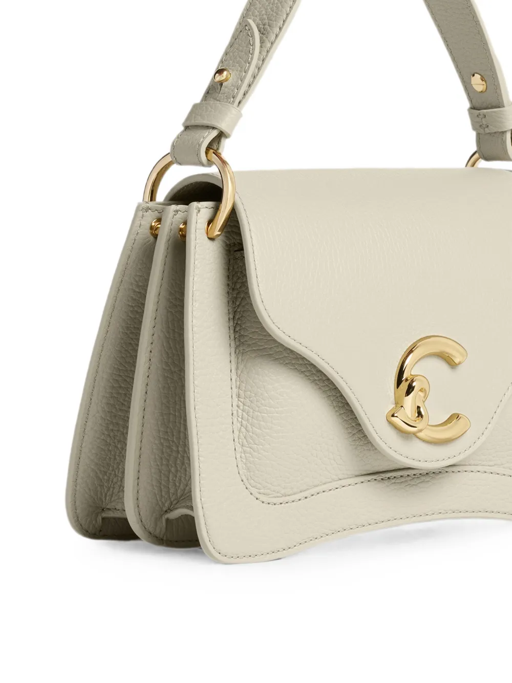 Coccinelle Kleine C-me shopper met logo-plakkaat Beige