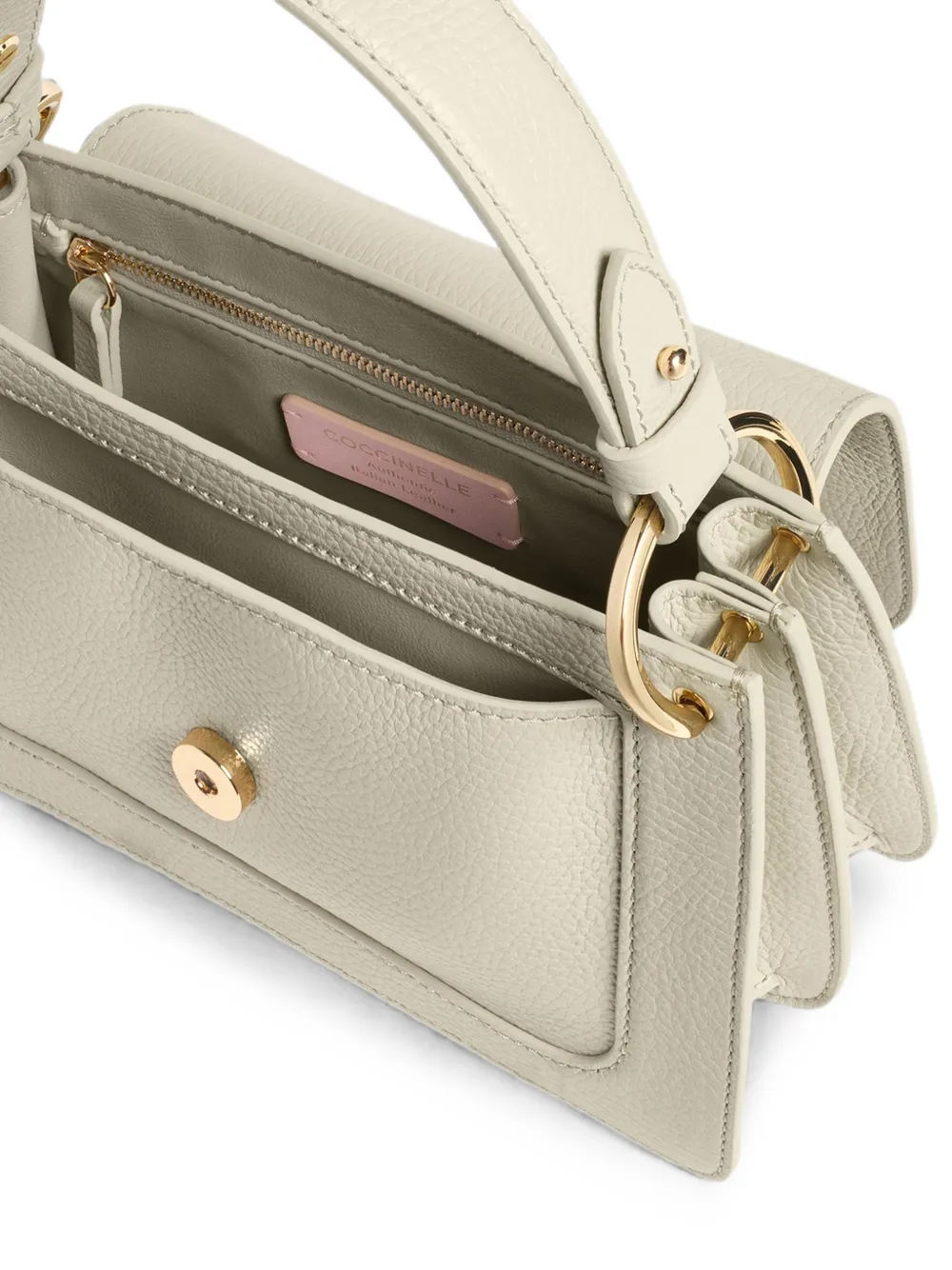 Coccinelle Kleine C-me shopper met logo-plakkaat Beige