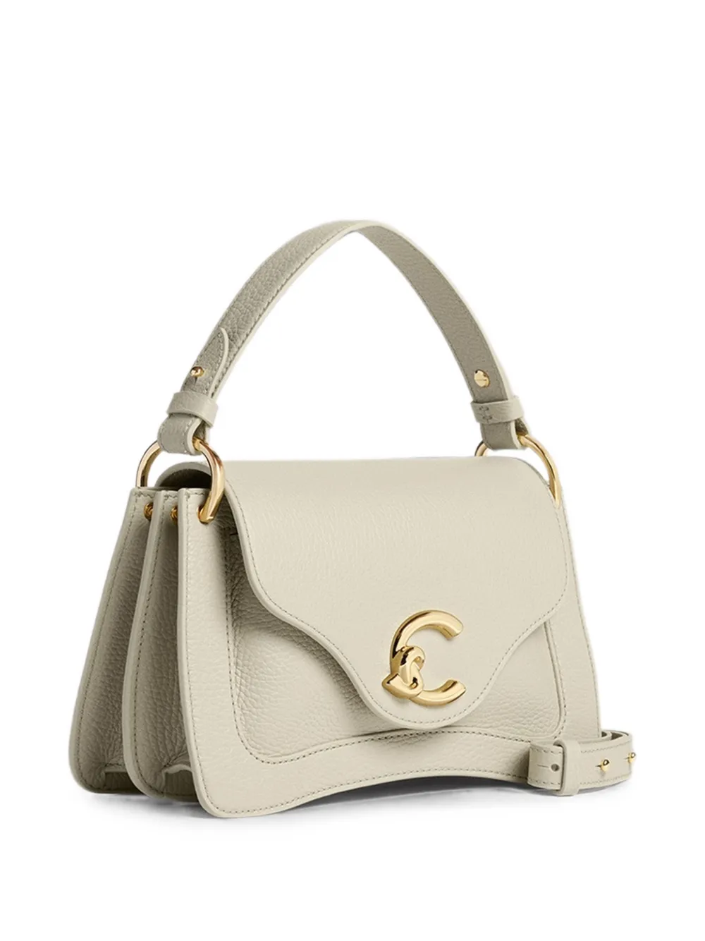Coccinelle Kleine C-me shopper met logo-plakkaat Beige