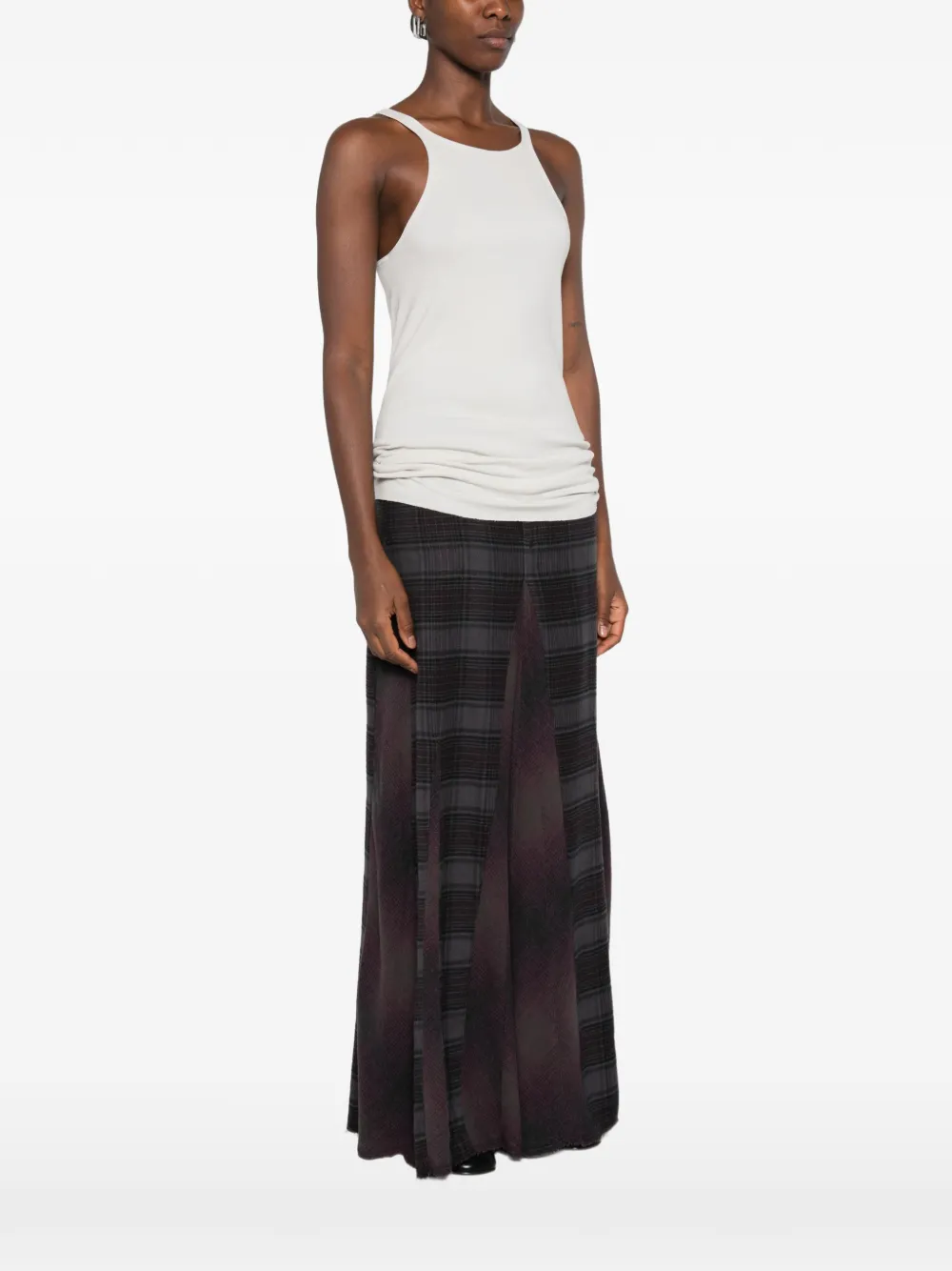 Rick Owens DRKSHDW Geribbelde racerback tanktop Beige