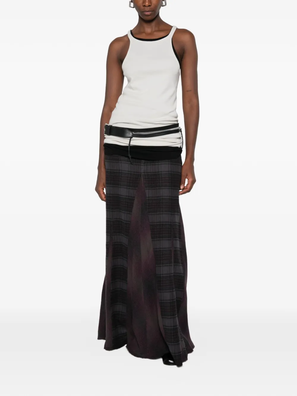 Rick Owens DRKSHDW Geribbelde racerback tanktop Beige