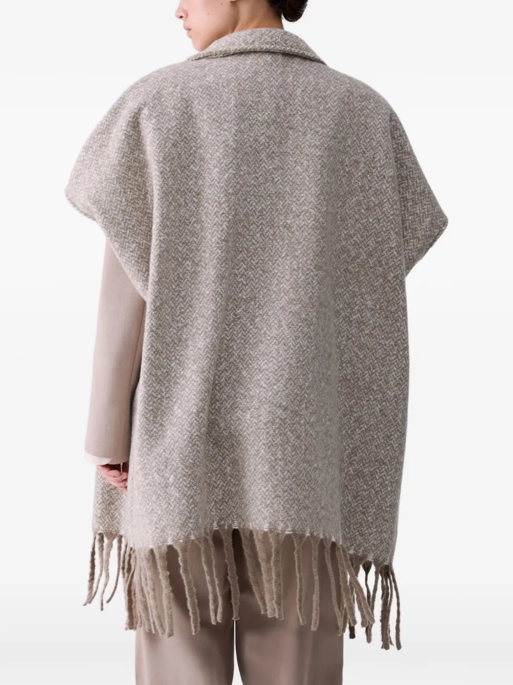 LIU JO Poncho met jacquard Beige