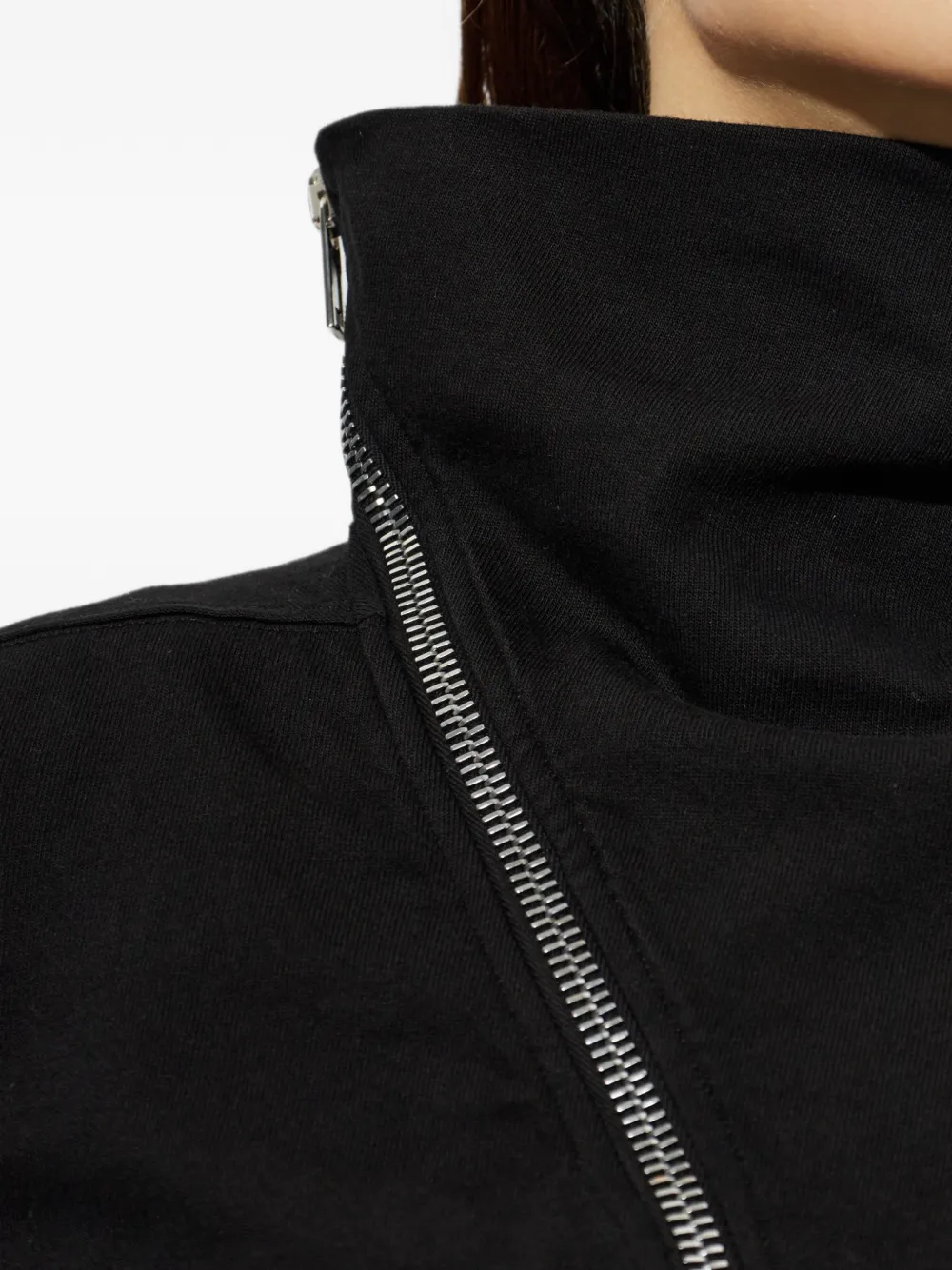 Rick Owens DRKSHDW Sweater met asymmetrische rits Zwart