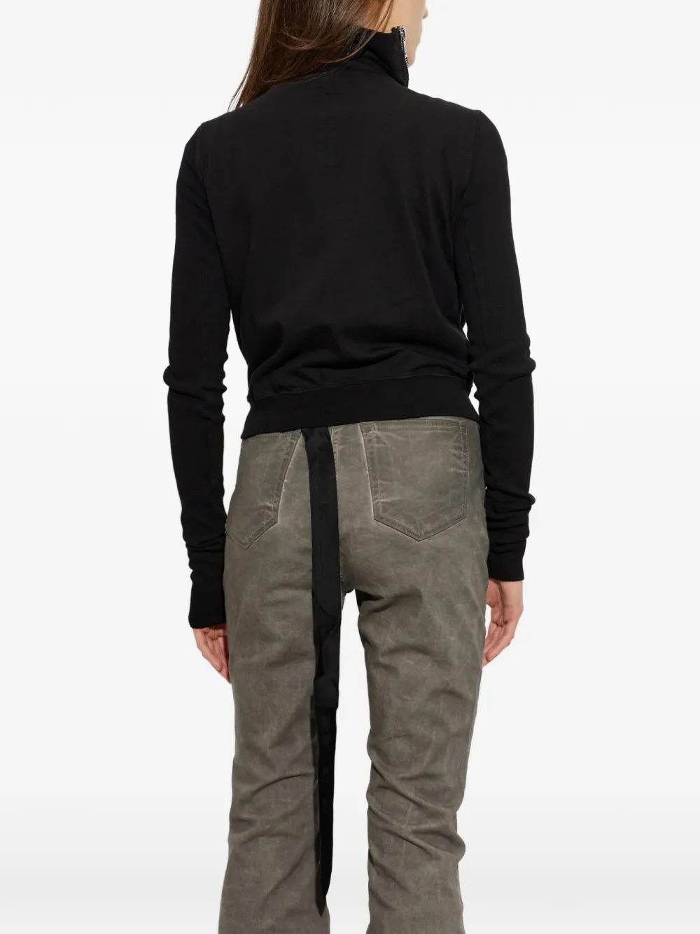 Rick Owens DRKSHDW Sweater met asymmetrische rits Zwart