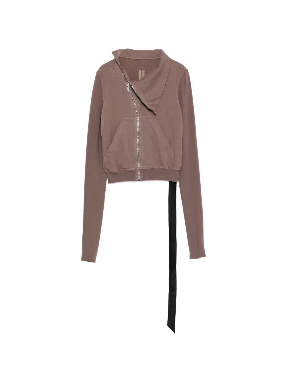Rick Owens DRKSHDW asymmetric zip-up sweatshirt - Braun