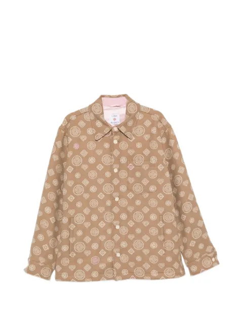 Casablanca monogram-pattern button-fastening overshirt