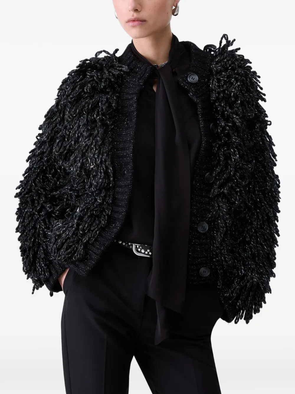LIU JO soft knit jacket - Schwarz