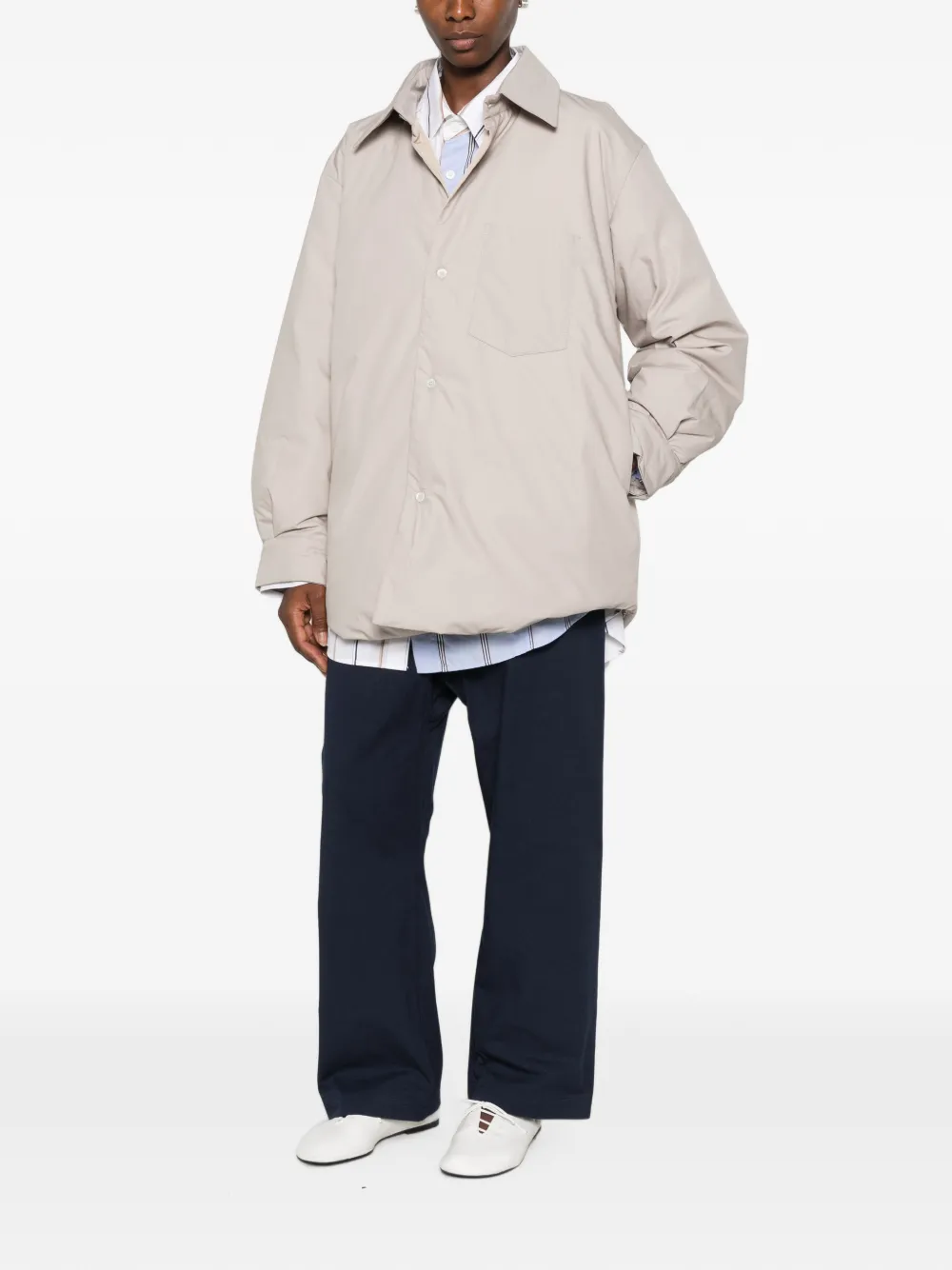 Sofie D'hoore Jas met borstzak en knopen Beige