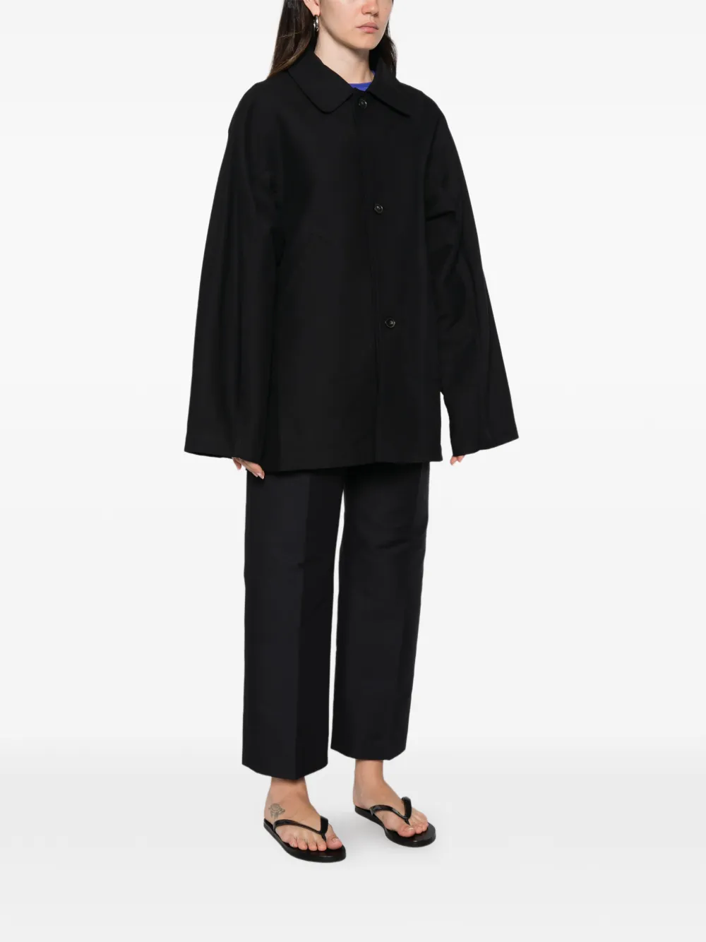 Sofie D'hoore Cima button-up oversized jacket Zwart