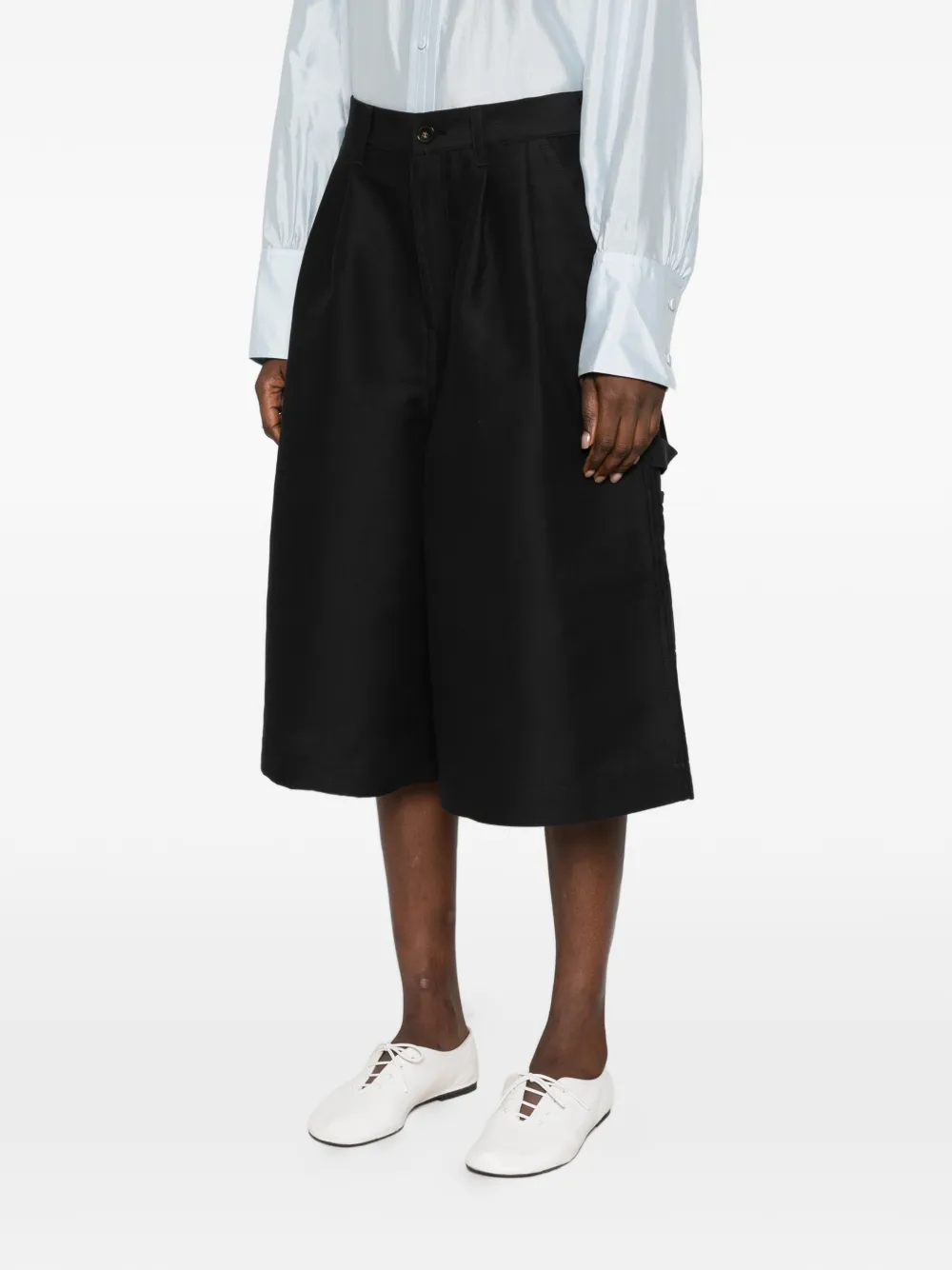Sofie D'hoore Shiloh pleated wide-leg culottes Zwart