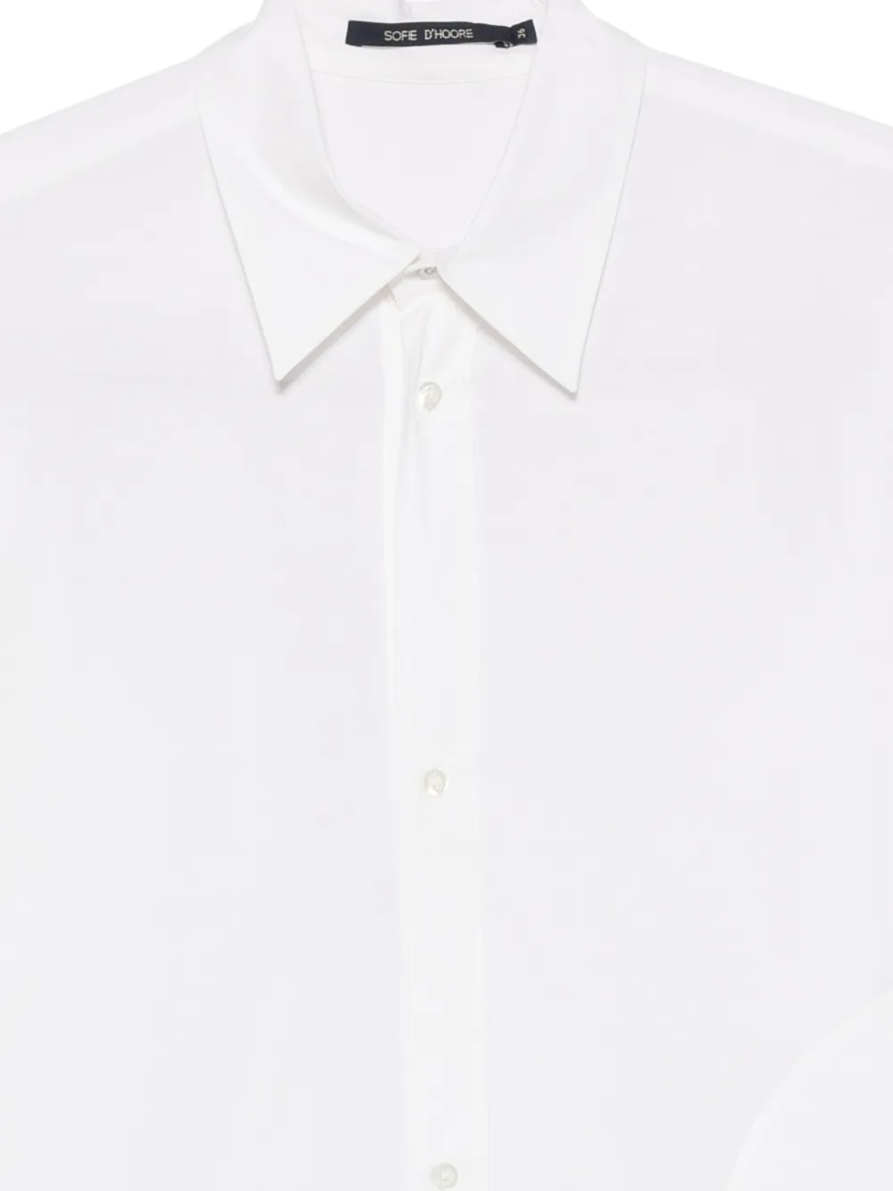 Sofie D'hoore Blouse met lange mouwen en gewelfde afwerking Wit