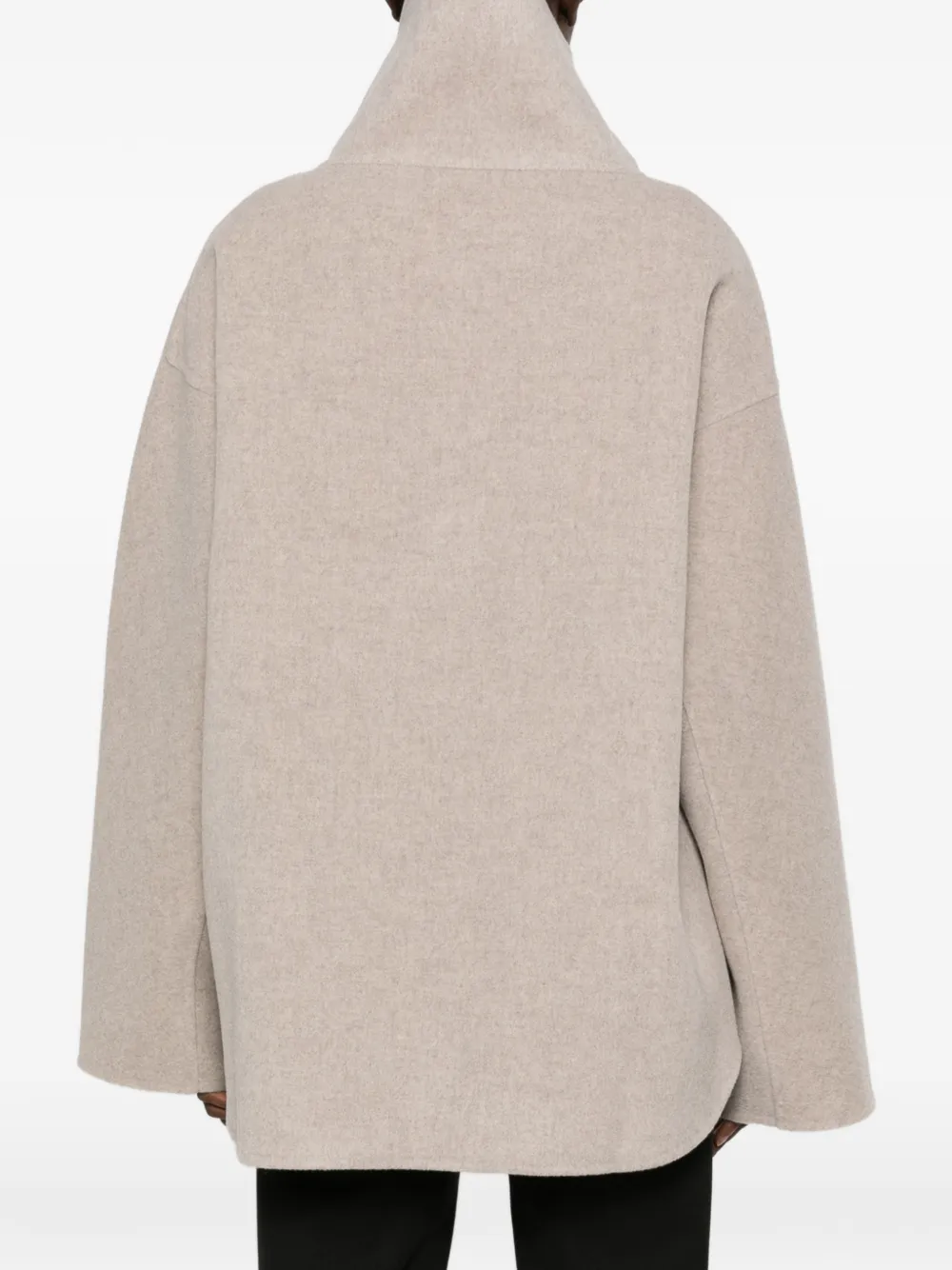 Sofie D'hoore Calipso high-neck zip-up oversized jacket Beige