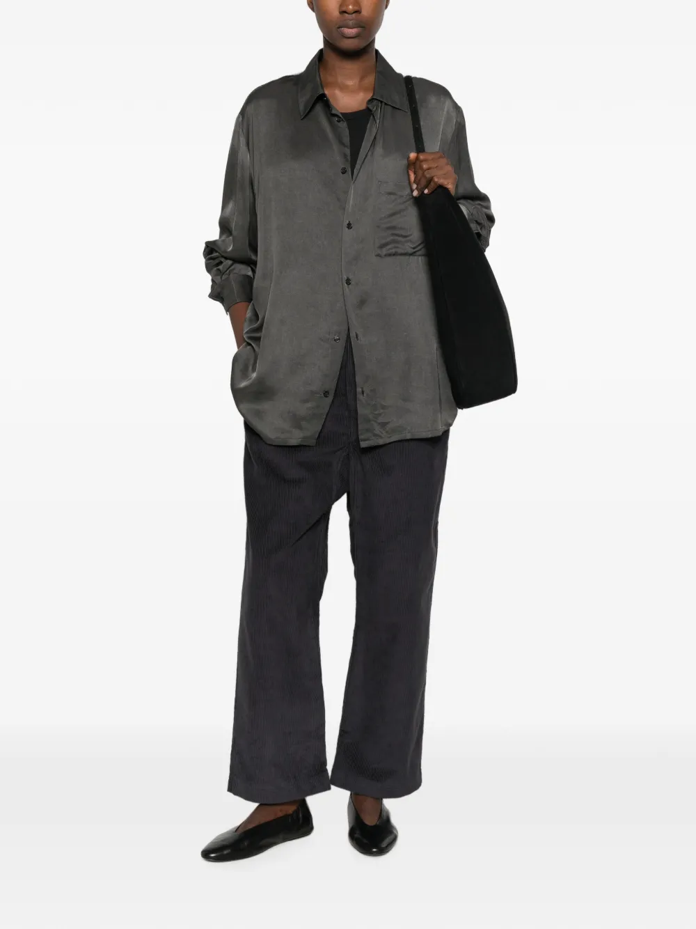 Sofie D'hoore Pinot corduroy elasticated-waist trousers Zwart