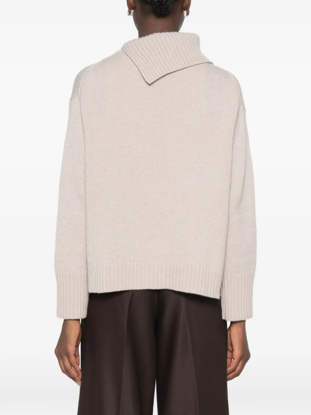 anne claire Asymmetrische coltrui Beige
