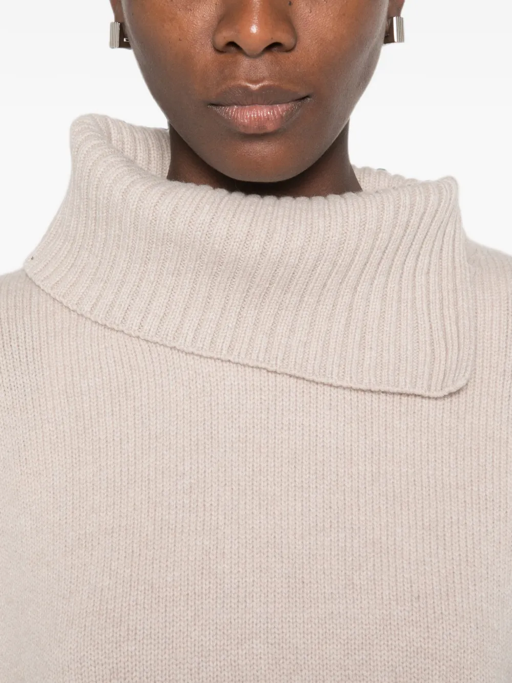 anne claire Asymmetrische coltrui Beige