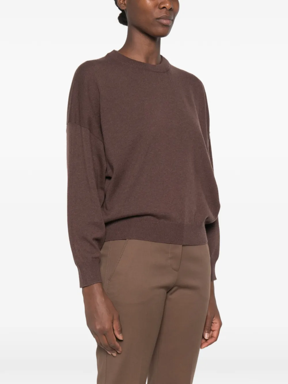 Brunello Cucinelli Trui met lange mouwen Bruin