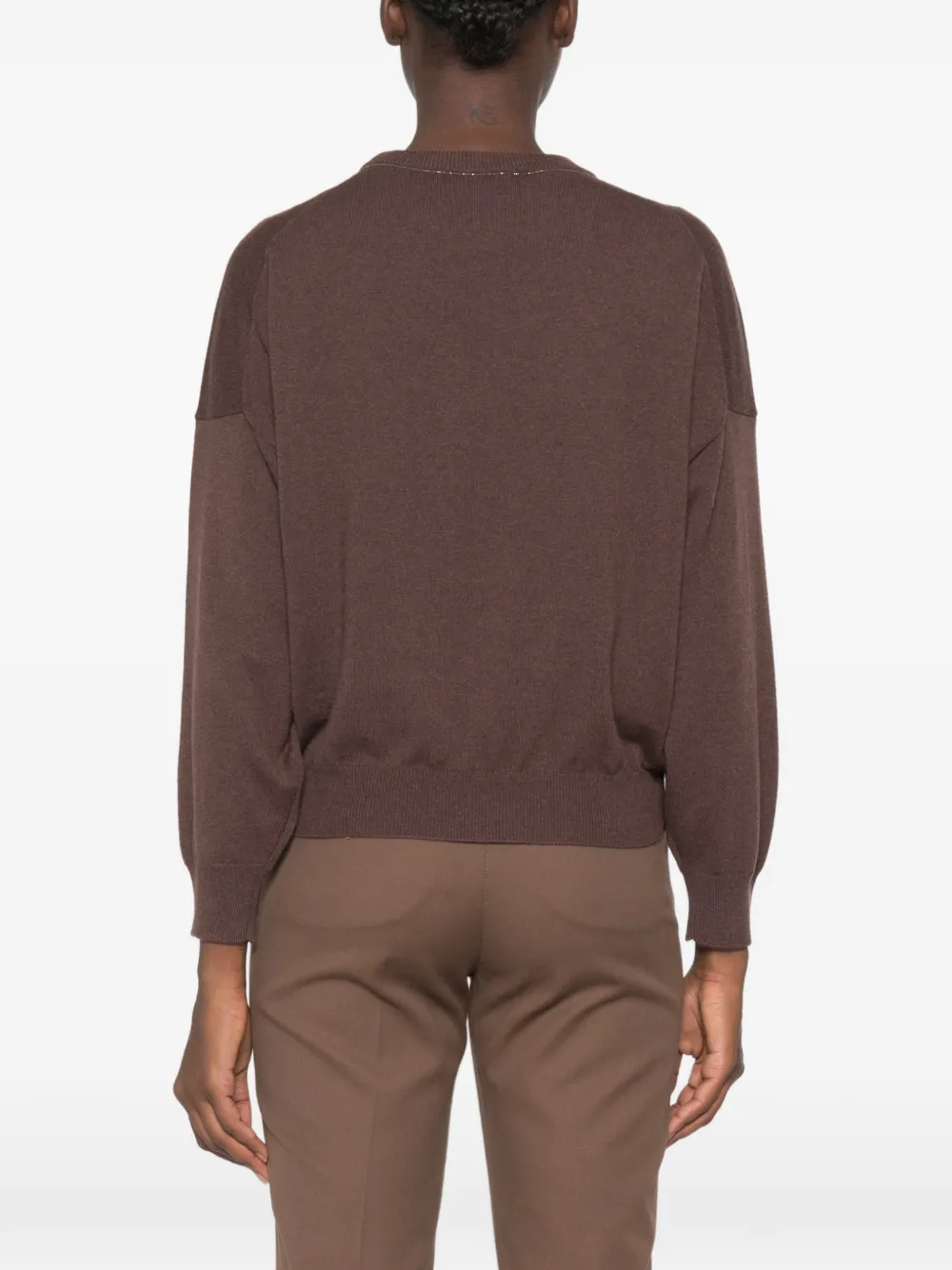 Brunello Cucinelli Trui met lange mouwen Bruin
