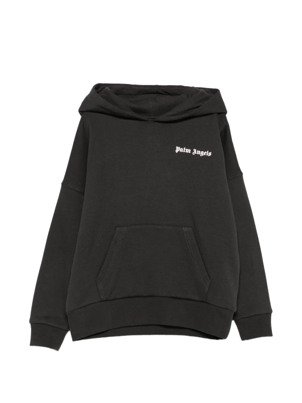 Palm Angels Kids logo-print pouch-pocket hoodie - Nero