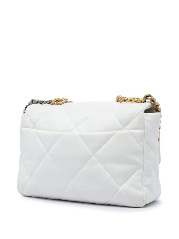 CHANEL Pre-Owned 2021-2026 ラージ ラムスキン 19 フラップ 