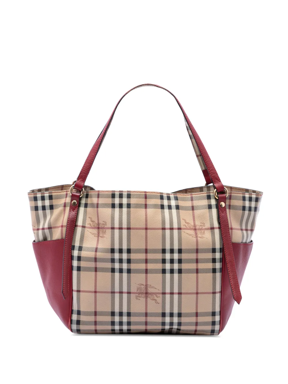 Burberry Pre-Owned Borsa tote piccola in tela cerata Canterbury con motivo Haymarket Check e rifiniture in pelle 2000-2017 - Toni neutri