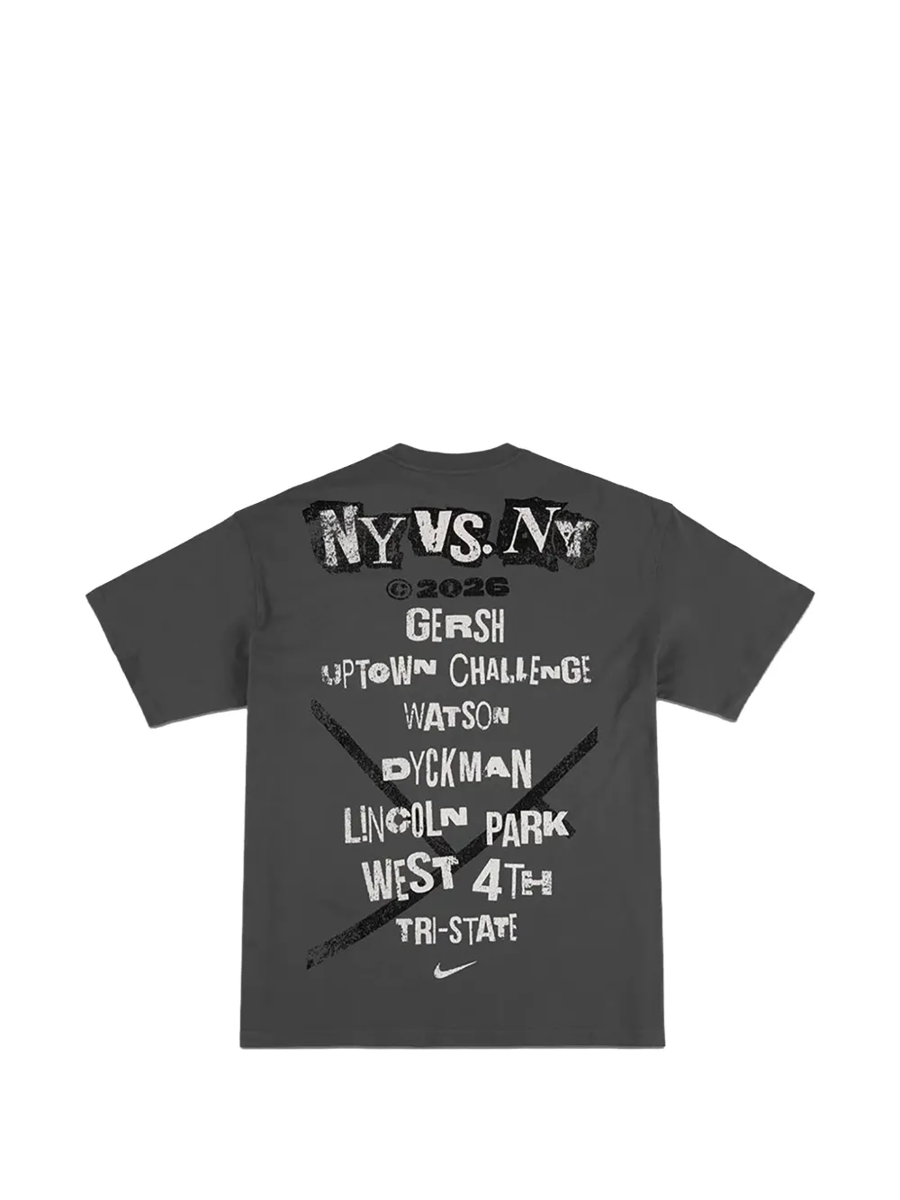 Nike graphic-print T-shirt Grijs