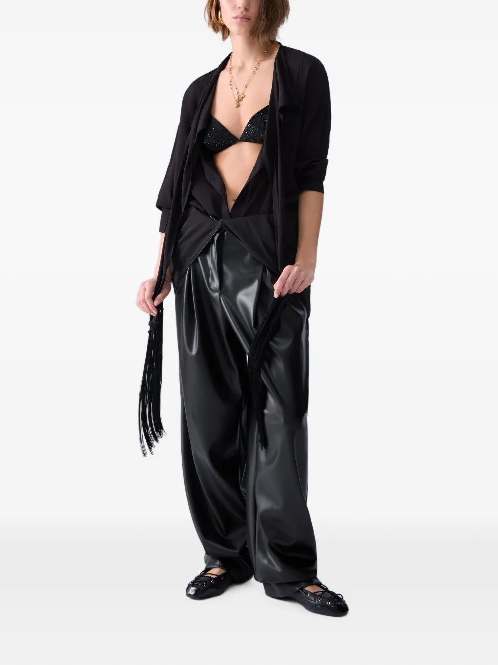 LIU JO Blouse met sjaal Zwart