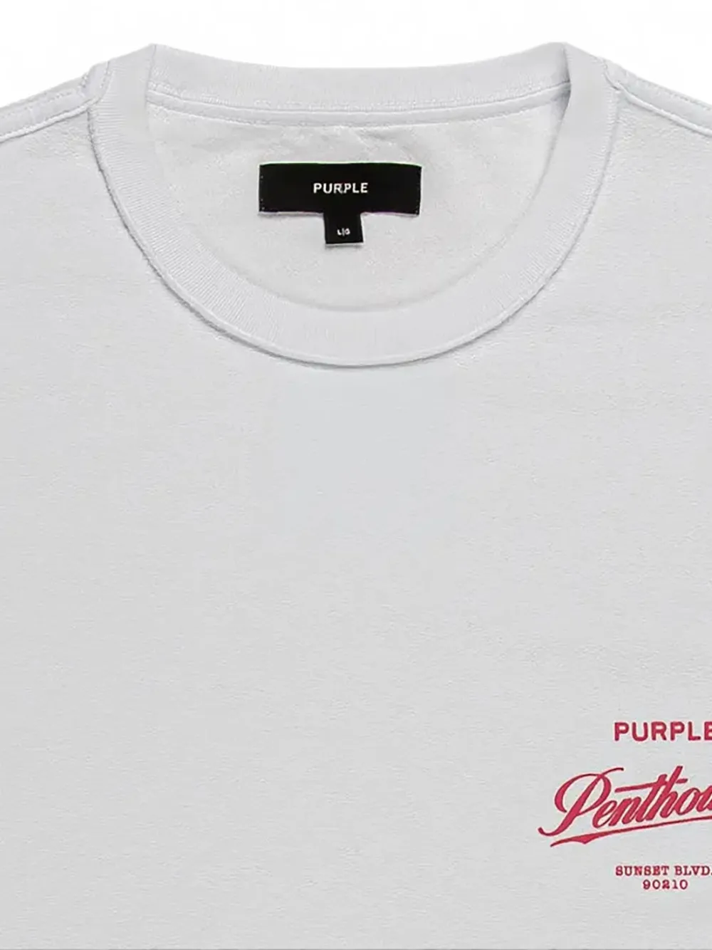 Purple Brand Penthouse T-shirt met puff-print Wit