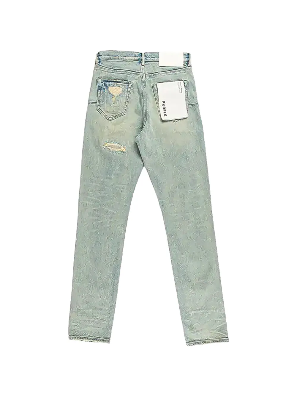 Purple Brand P005 distressed slim-fit jeans Blauw