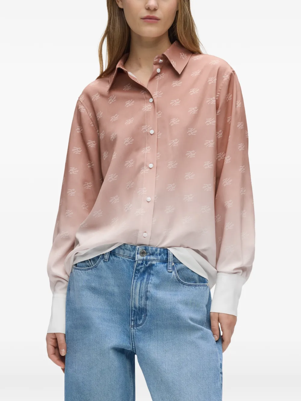 Karl Lagerfeld Blouse met print Roze