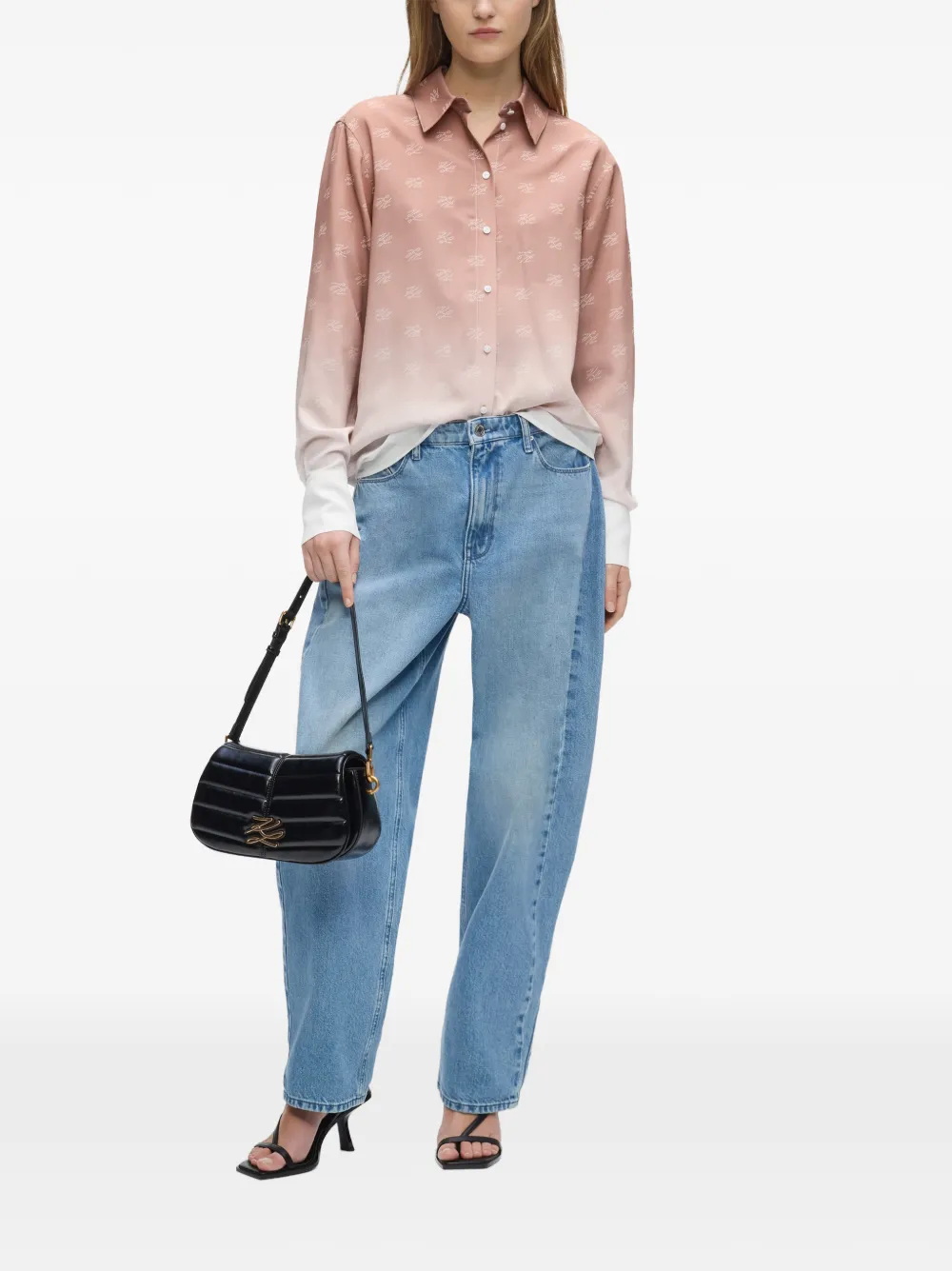 Karl Lagerfeld Blouse met print Roze