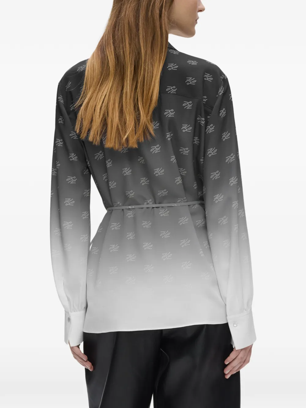 Karl Lagerfeld fluid wrap blouse Grijs