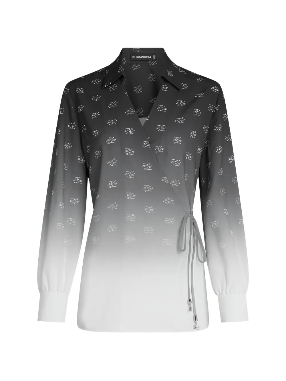 Karl Lagerfeld fluid wrap blouse - Grigio