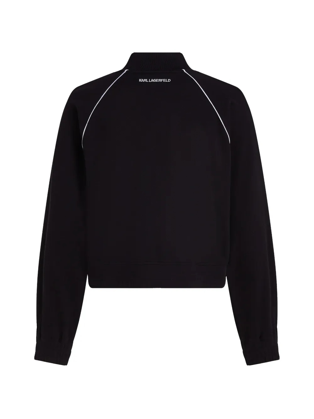 Karl Lagerfeld Ikonik Karl sweater met rits en afwerking Zwart