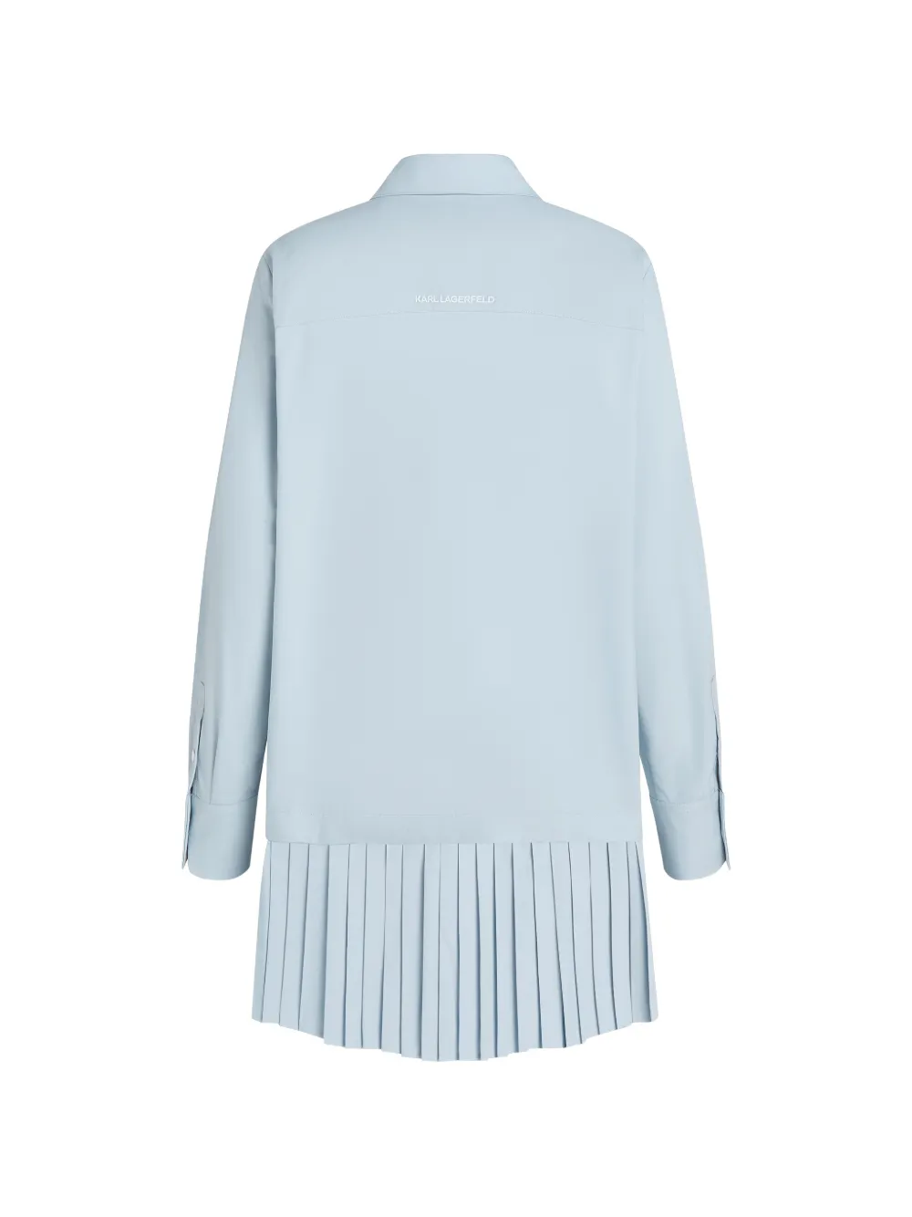 Karl Lagerfeld Geplooide mini-jurk met lange mouwen Blauw