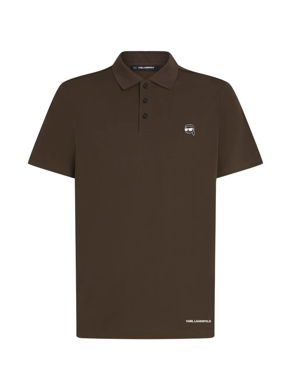 Karl Lagerfeld Polo Ikon in jersey - Marrone