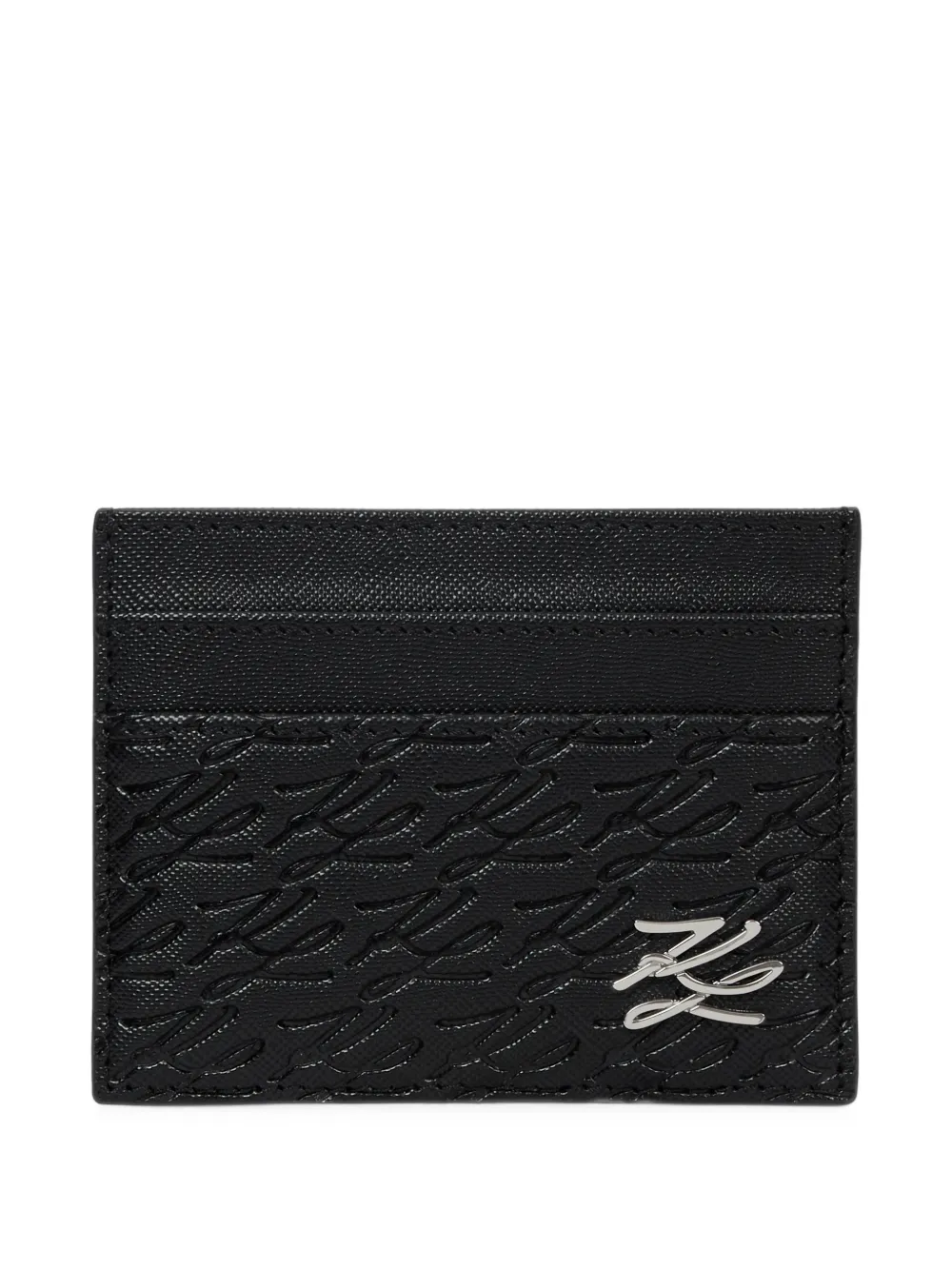 Karl Lagerfeld K/Autograph panel card holder - Nero