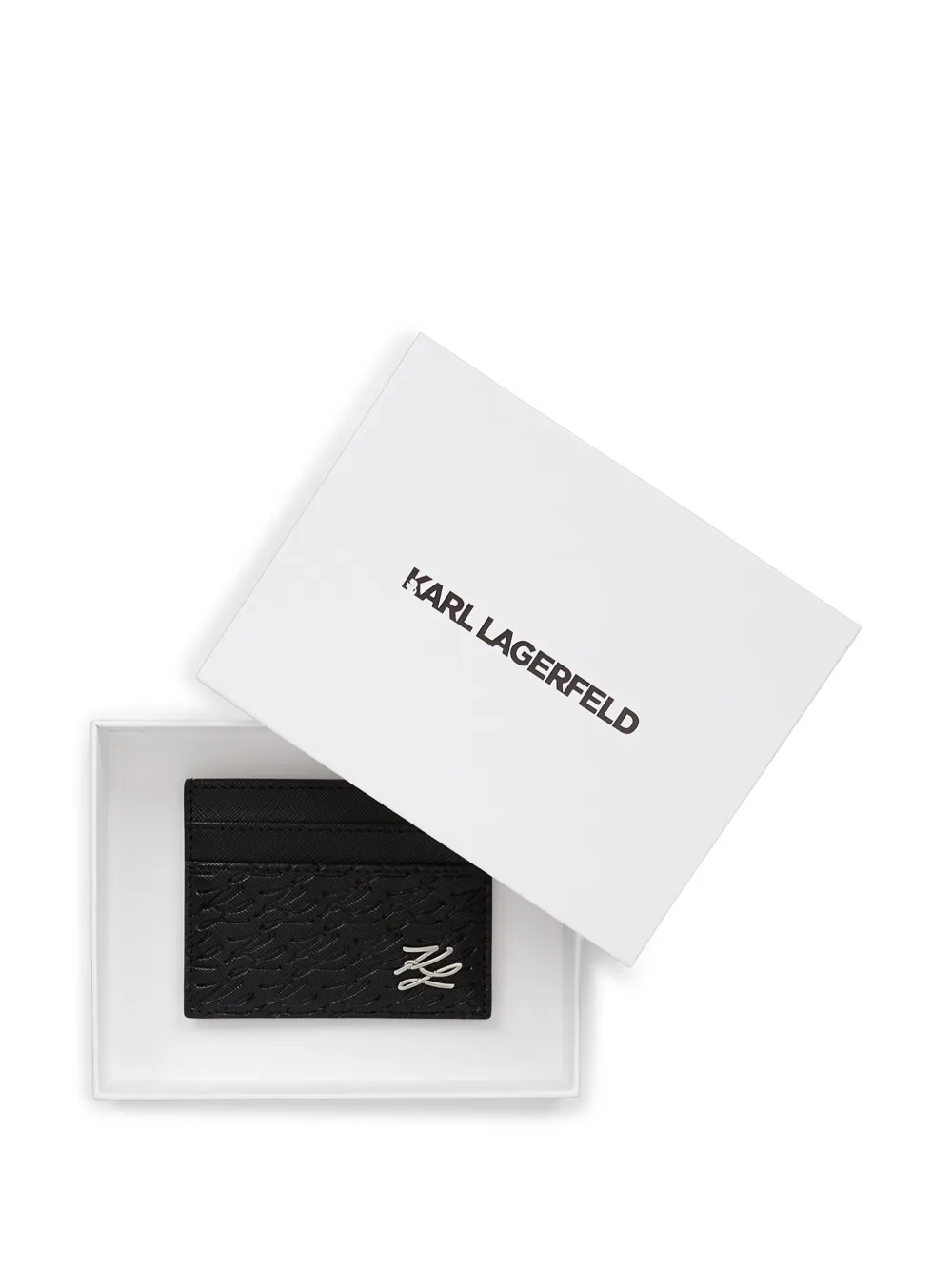Karl Lagerfeld K Autograph pasjeshouder met vlak Zwart