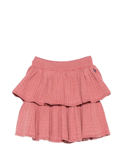 POLO RALPH LAUREN KIDS cable-knit tiered skirt