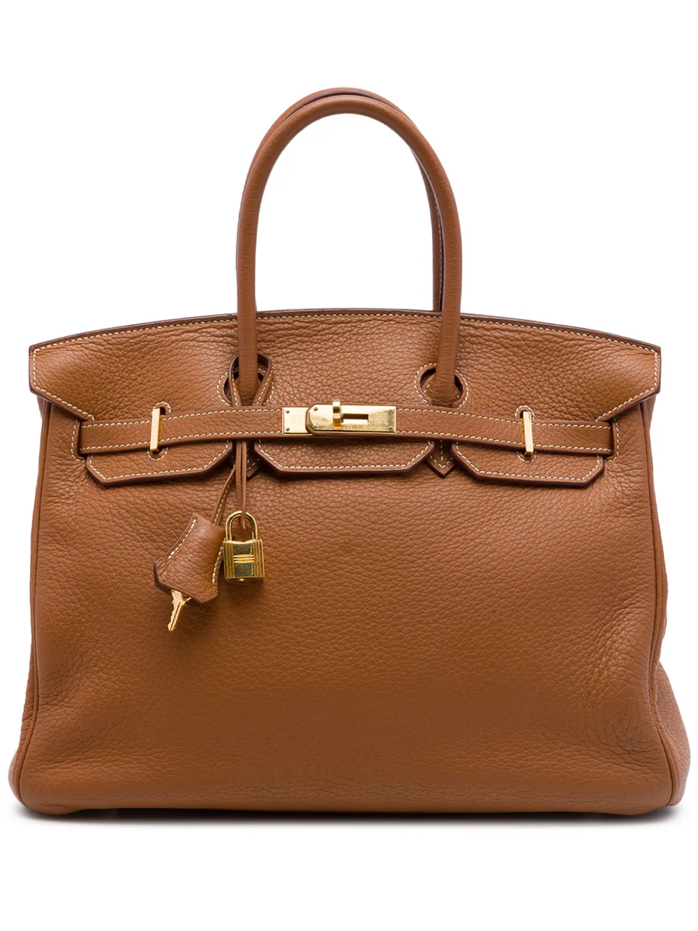 Hermès Pre-Owned 2009 Togo Birkin Retourne Handtasche 35cm - Braun