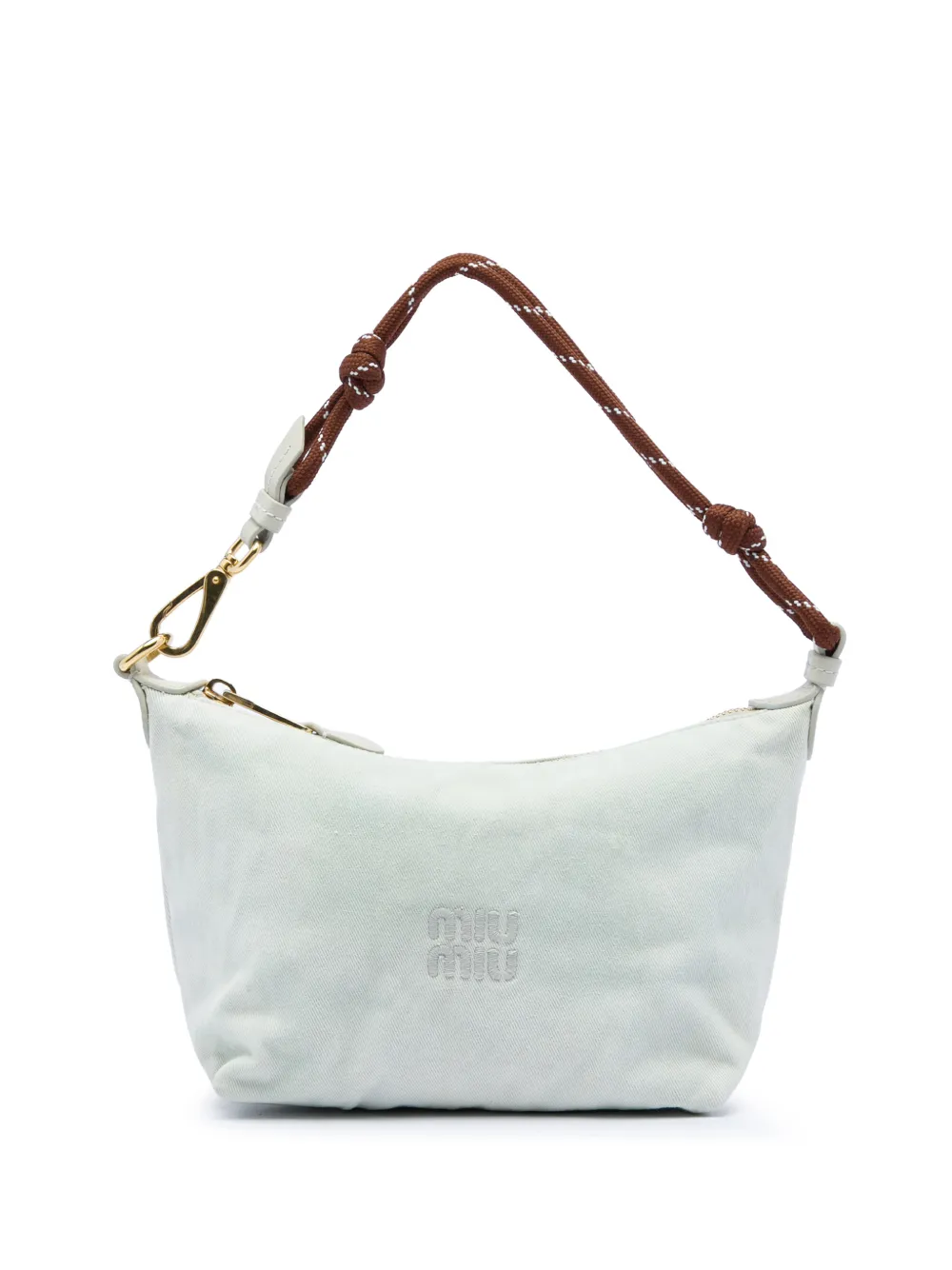 Miu Miu Pre-Owned Borsa a mano in gabardine di cotone 2010-2026 - Bianco