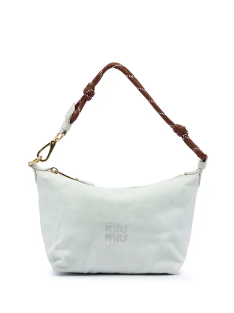 Miu Miu Pre-Owned bolso de mano Gabardine Pouch de algodón 2010-2026