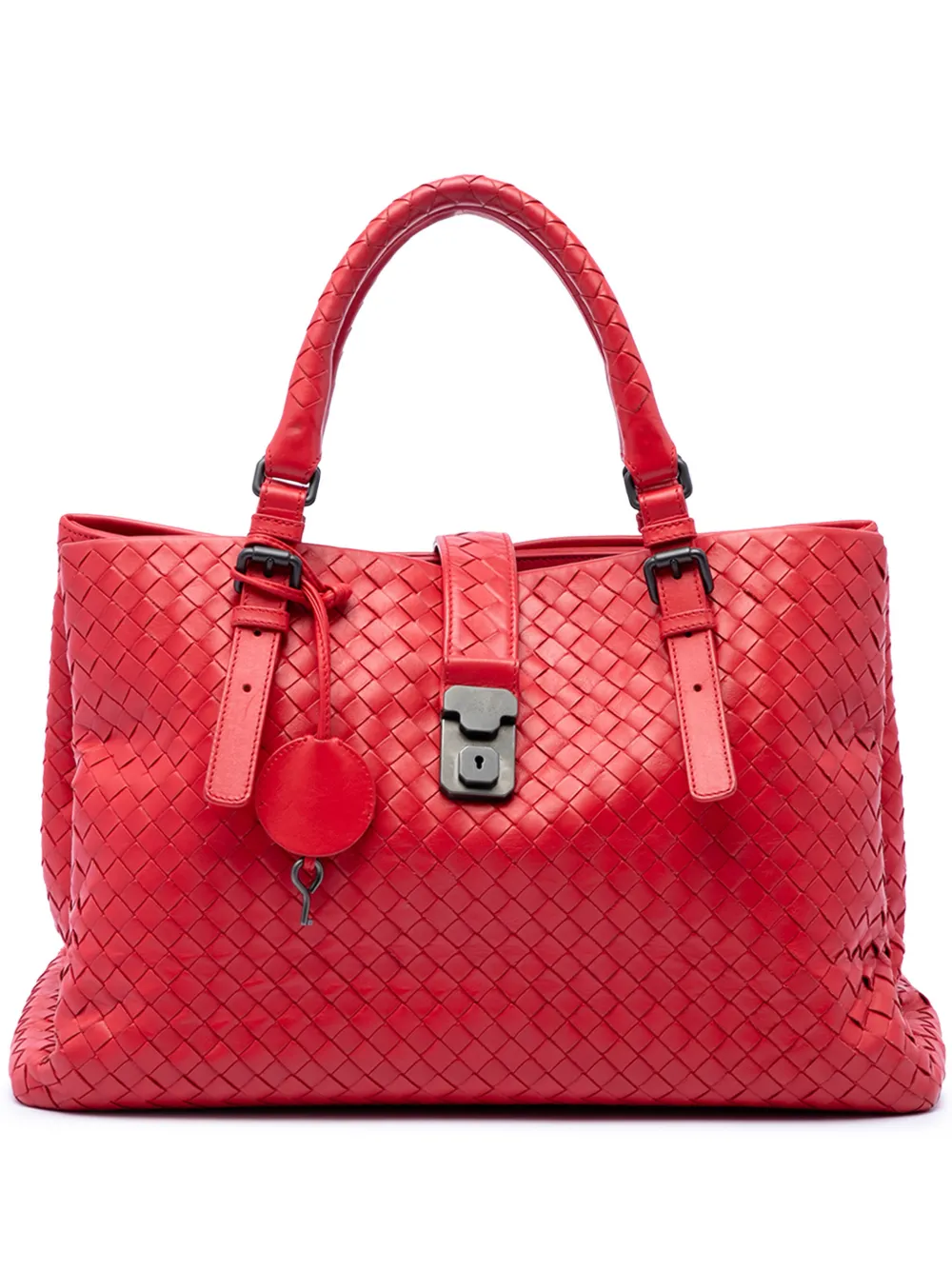 Bottega Veneta Pre-Owned 2012-2026 große Nappa Intrecciato Cesta Tote Bag - Rot