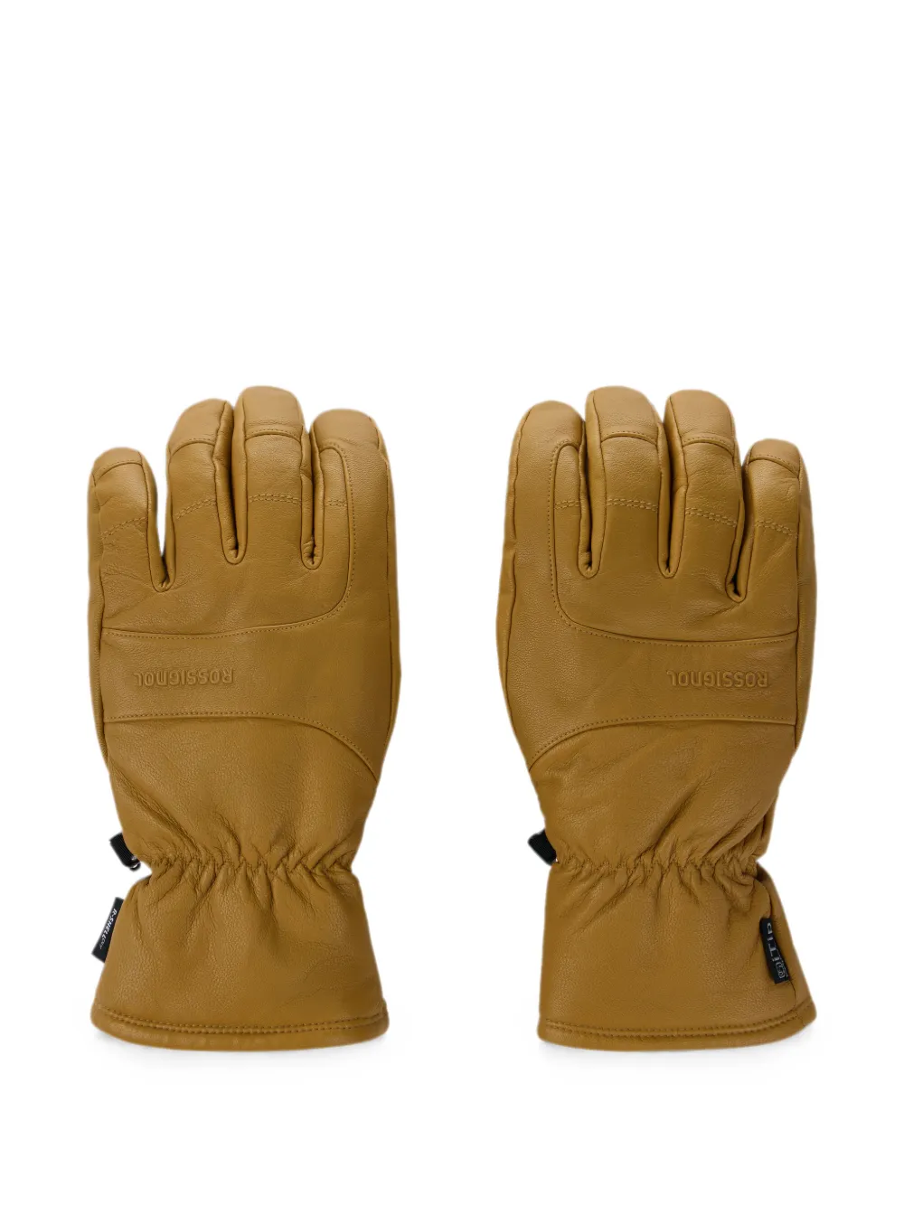 Rossignol Leren handschoenen met klittenband Geel