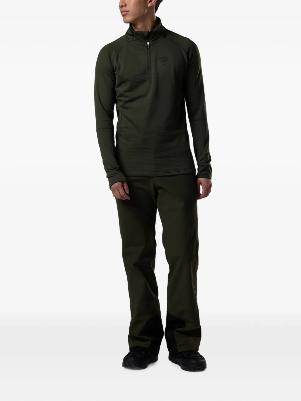 Rossignol Blackside fleece top met halve rits Groen