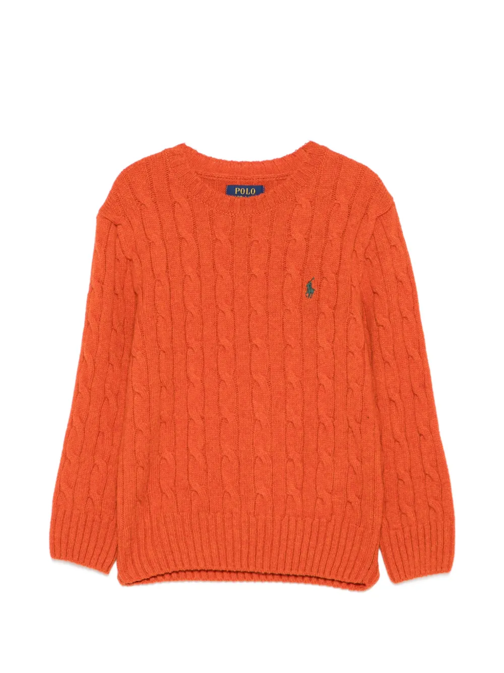 POLO RALPH LAUREN KIDS logo-embroidered sweater - Arancione