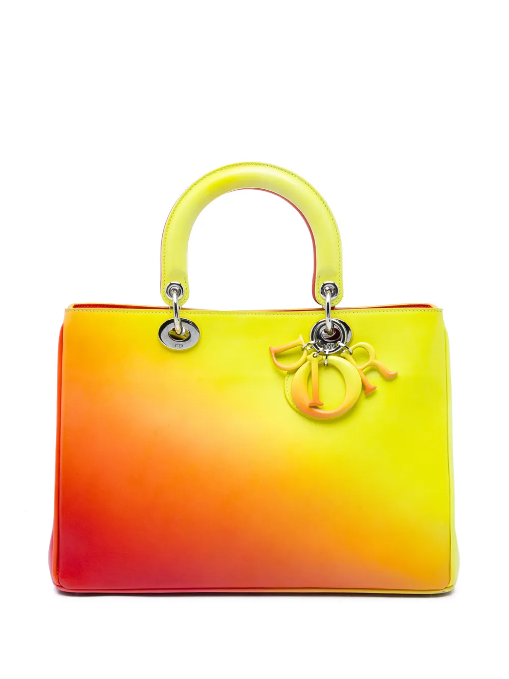 Christian Dior Pre-Owned 2013 mittelgroße Diorissimo Satchel-Tasche aus Kalbsleder - Gelb