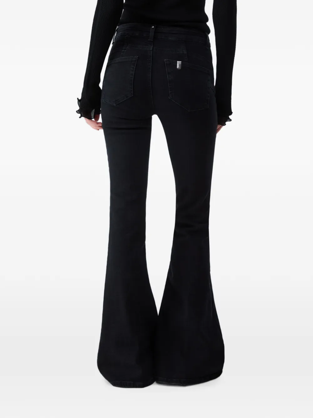 LIU JO High waist bootcut jeans Zwart