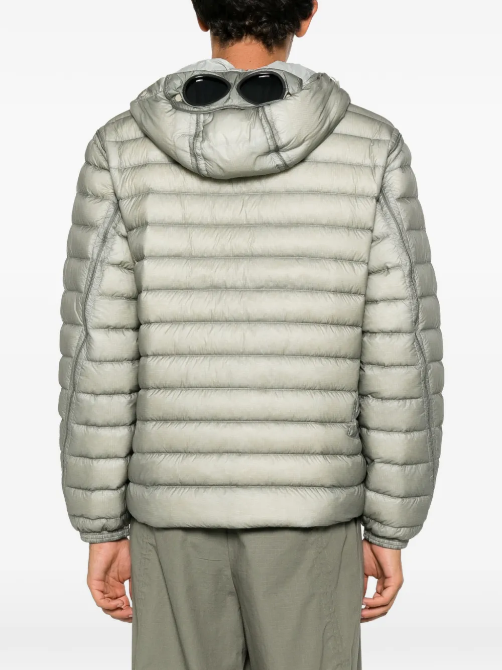 C.P. Company Gewatteerd jack met Goggle-detail Groen