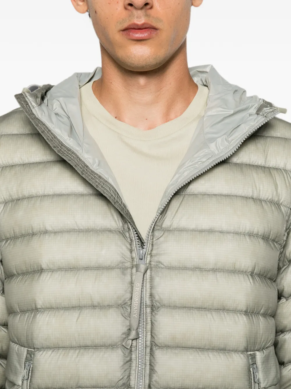 C.P. Company Gewatteerd jack met Goggle-detail Groen