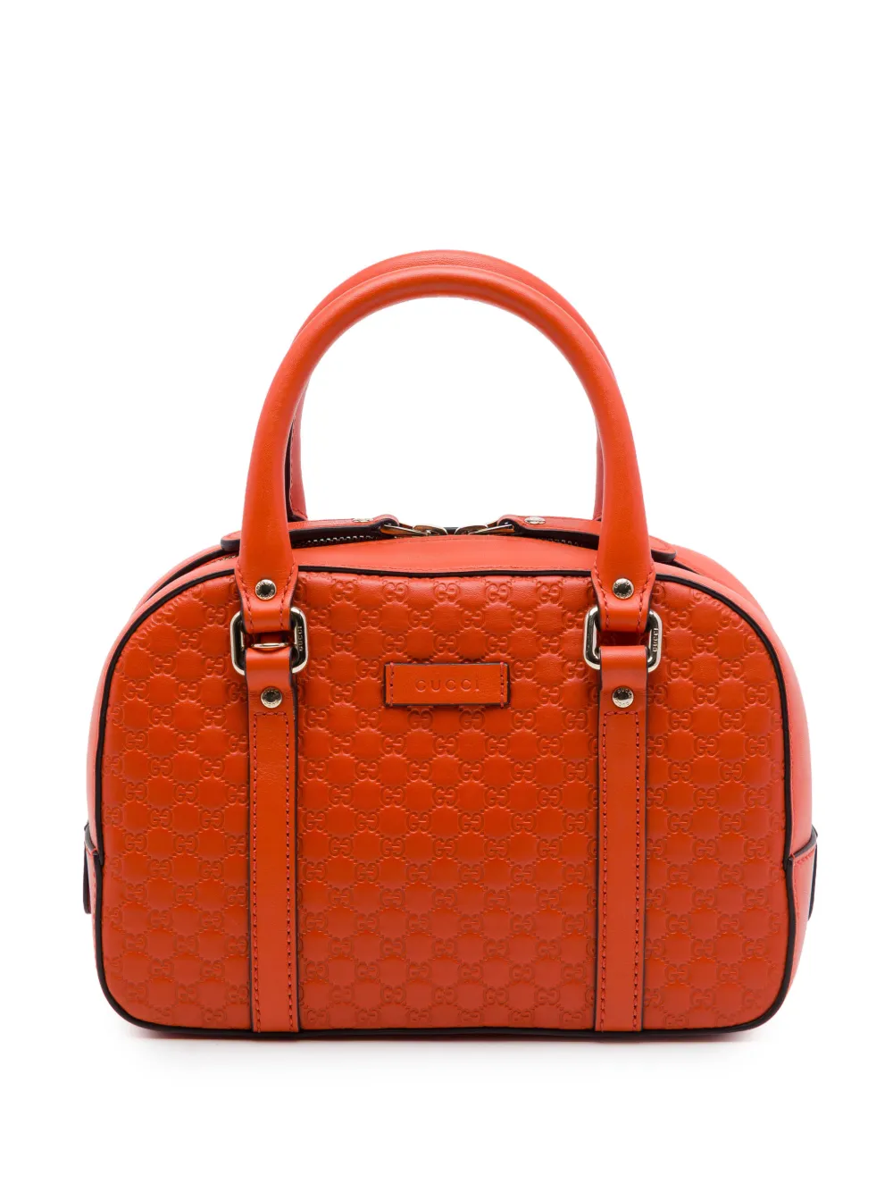 Gucci Pre-Owned 2016-2026 kleine Microguccissima Bree Satchel-Tasche - Orange